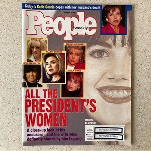 Monica Lewinsky & Hillary Clinton People Magazine February 9 1998 Address Label